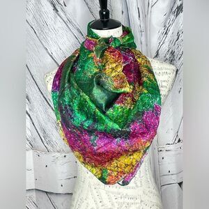 100% Silk Scarf Made in India Square 37”